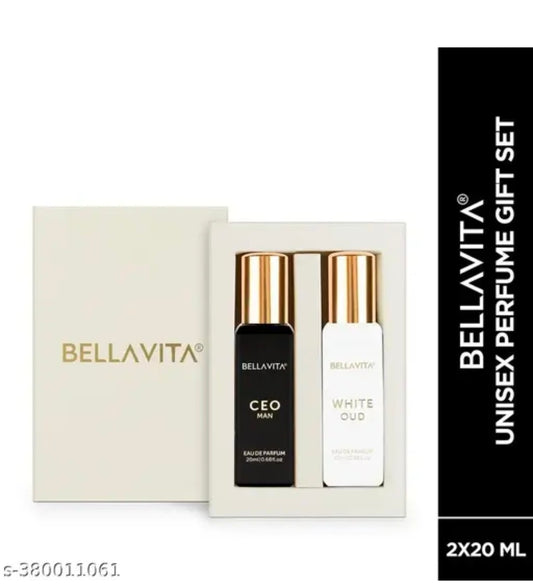 BELLAVITA CEO Man & White Oud Unisex | Long Lasting Perfume for Man and Woman | EDP 2x20ml | Tonka, Agarwood & Orange | Woody, Spicy, Citrus Premium Fragrance for Men & Women 4.8⭐⭐⭐⭐⭐988000+ bought last month