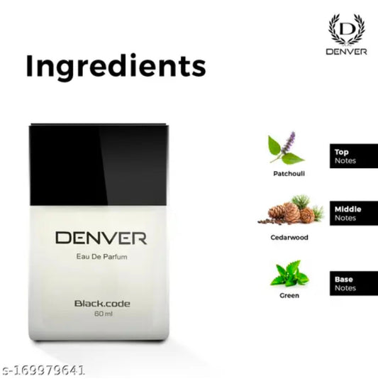 DENVER Black Code Perfume For Men -60 ML |Premium & Long Lasting Perfume| Eau de Parfum 4.8⭐⭐⭐⭐⭐ 8900000+ bought last month