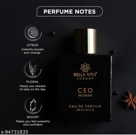 Bella Vita Luxury CEO Woman | Long Lasting Eau De Parfum 100ml Perfume | With Bergamot, Tonka & Vanilla | Premium, Woody & Fruity Fragrance Scent for Women 4.7⭐⭐⭐⭐⭐ 78000+ bought this month