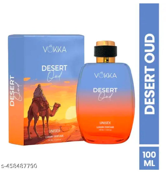 Vokka Desert Oud 100ml Perfume | Unisex Luxury Long Lasting Arabian Perfume For Men And Women | Arabic Woody Scent Eau De Parfum | EDP Fragrance for Gift | Notes: Spicy Agarwood Ambery 75% off