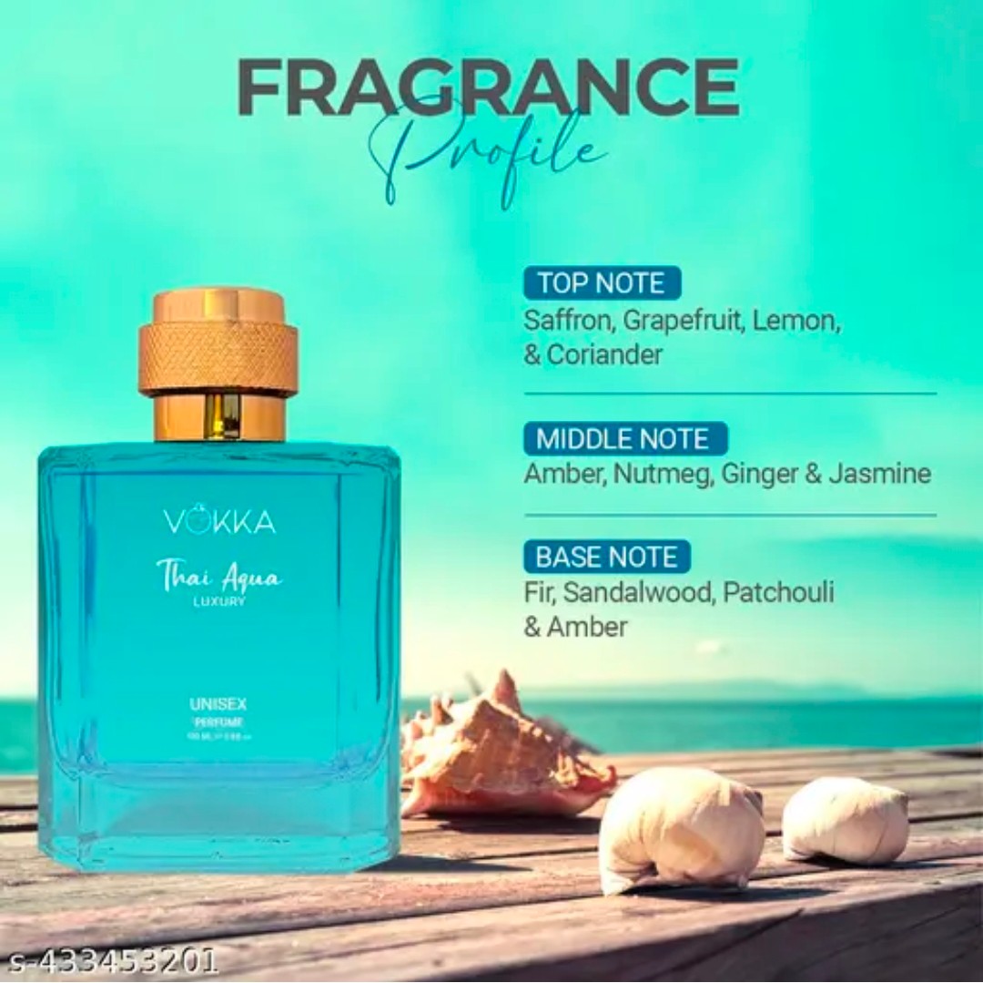 VOKKA Thai Aqua 100 ml | Unisex Luxury Long Lasting Perfume For Men And Women | Fresh Scent Eau De Parfum | EDP Fragrance for Gift | Notes: Aqua Sandalwood Patchouli