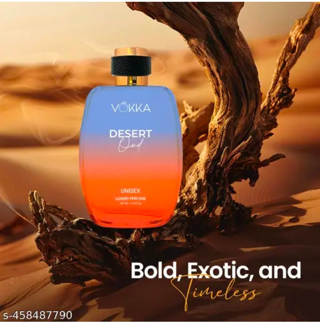 Vokka Desert Oud & Arabian Stories 200 ml | Pack of 2 x 100ml Arabic Unisex Luxury Long Lasting Fruity Woody Perfume Gift Set For Men And Women | Spicy Scent Eau De Parfum | Notes: Fruity Spicy